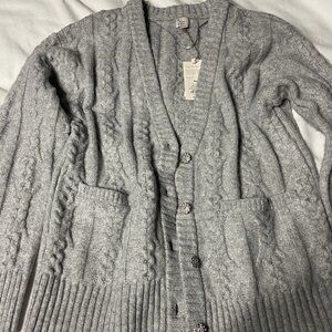 A New Day Gray Cardigan Sweater New XS